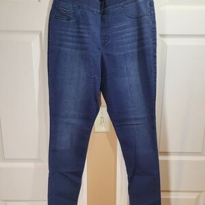 Nine West Dark Blue Heidi Women's Pull On Yoga Skinny Stretch Jeans Pants